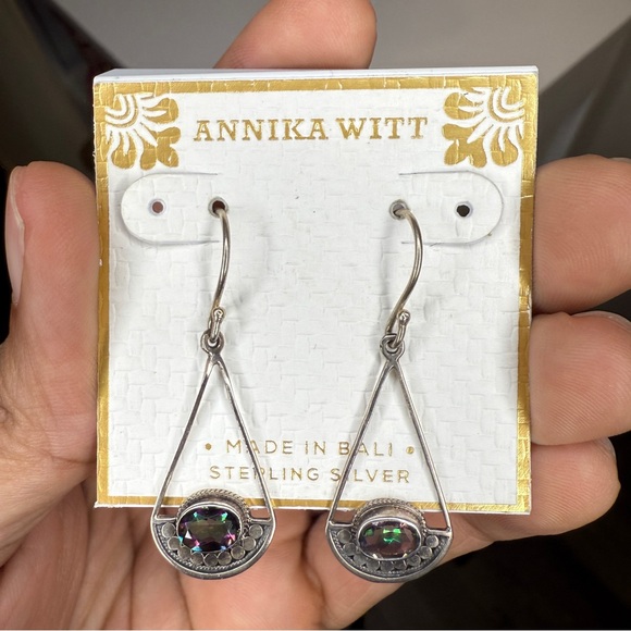 NWOT Annika Witt Bali Sterling Silver Dangle Earrings